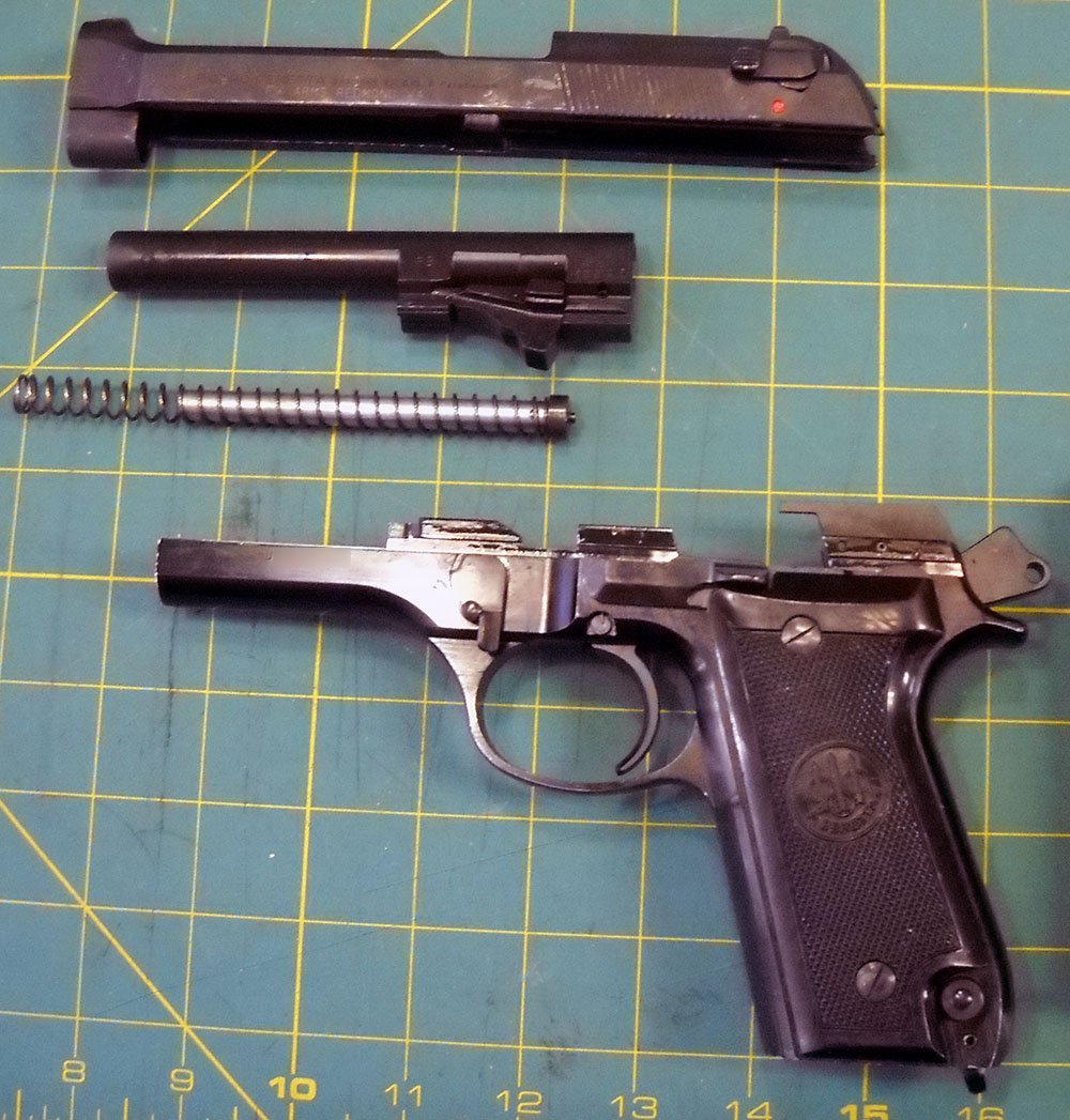 Beretta 92S, field stripped